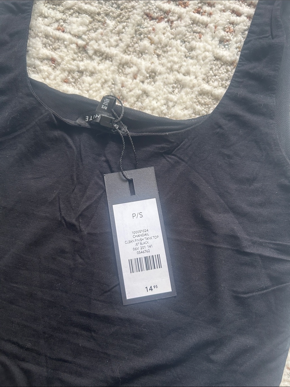 Dynamite Black Square Neck Tank with Wide Straps - Picture 2 of 3